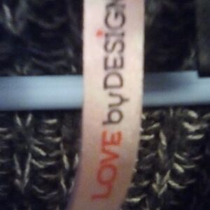 Love By Design Charcoal and Black Turtleneck Sweater